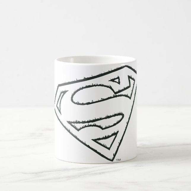 Superman S-Shield | Sideways Grunge Logo Coffee Mug (Center)