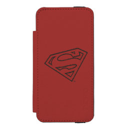Superman S-Shield | Sideways Grunge Logo Wallet Case For iPhone SE/5/5s