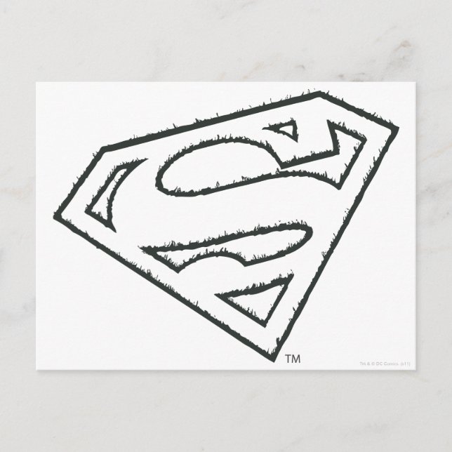 Superman S-Shield | Sideways Grunge Logo Postcard (Front)