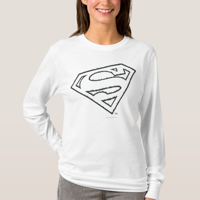 Superman S-Shield | Sideways Grunge Logo T-Shirt (Front)