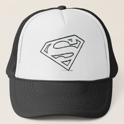 Superman S_Shield  Sideways Grunge Logo Trucker Hat
