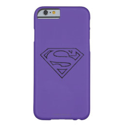 Superman S-Shield | Simple Black Outline Logo Barely There iPhone 6 Case