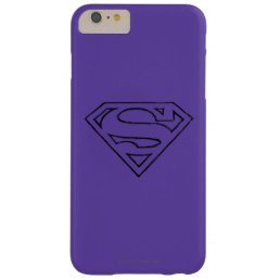 Superman S-Shield | Simple Black Outline Logo Barely There iPhone 6 Plus Case