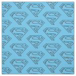 Superman S-Shield | Simple Black Outline Logo Fabric
