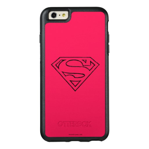 Superman S-Shield | Simple Black Outline Logo OtterBox iPhone 6/6s Plus Case