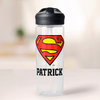 Superman S-shield | Superman Logo | Add Your Name Water Bottle by superman at Zazzle