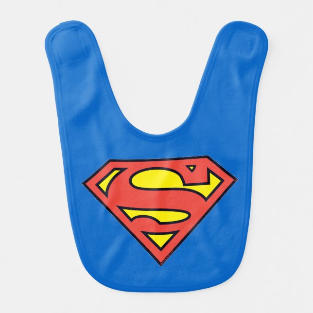 Superman S-Shield | Superman Logo Baby Bib (Front)