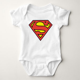 Design Originale Concesso su Licenza Blu Reale Il supereoe Logoshirt Baby Body Superman Logo Tutina da Neonato DC Comics