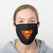 Superman S-Shield | Superman Logo Black Cotton Face Mask (Worn)