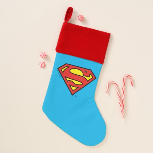 Superman S_Shield  Superman Logo Christmas Stocking