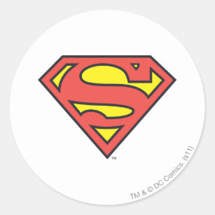 Superman S-Shield   Superman Logo Classic Round Sticker
