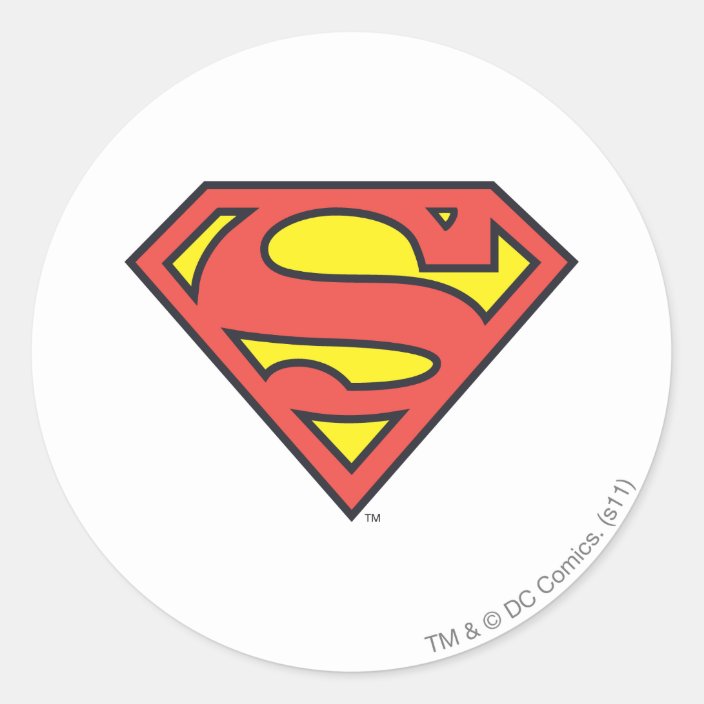 Superman S Shield Superman Logo Classic Round Sticker Zazzle Com