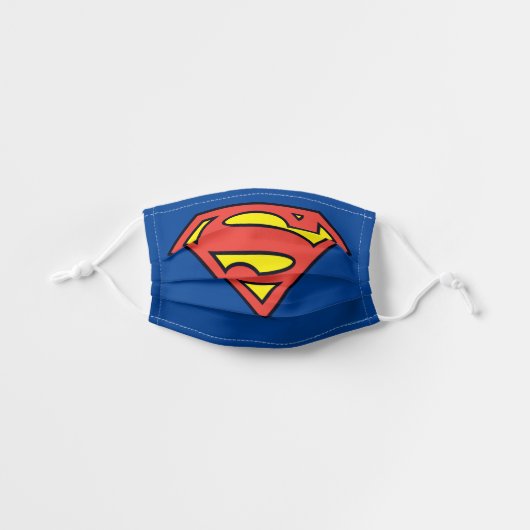 Superman S-Shield | Superman Logo Kids' Cloth Face Mask (Front, Unfolded)