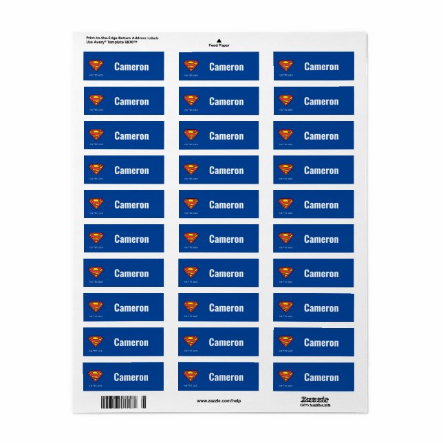 Superman S-Shield | Superman Logo Label (Full Sheet)