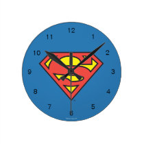 Superman S-Shield | Superman Logo Round Clock