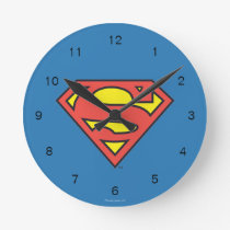 Superman S-Shield | Superman Logo Round Clock