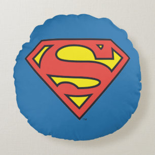 Superman S-Shield Superman Logo Round Pillow