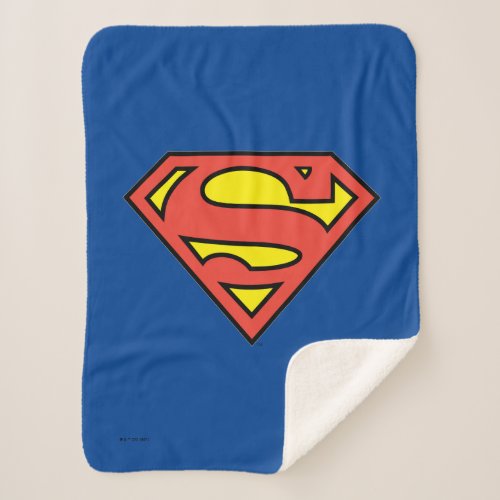 Superman S_Shield  Superman Logo Sherpa Blanket