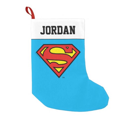Superman S_Shield  Superman Logo Small Christmas Stocking