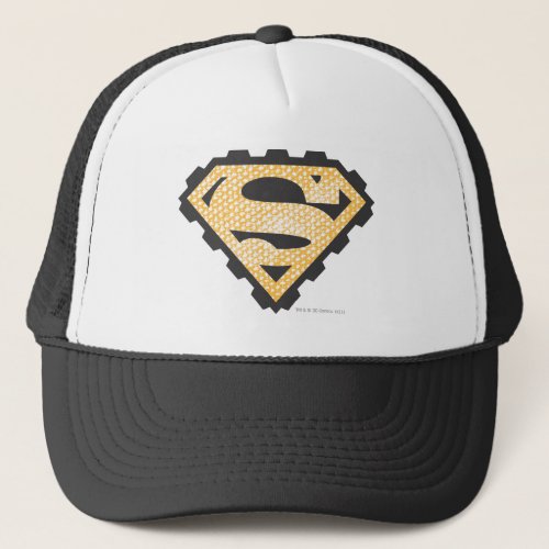 Superman S_Shield  Tan Logo Trucker Hat