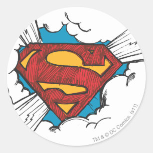 Labels 1" Round 63 Superman Batman Dual Logo Envelope Seals Stickers 