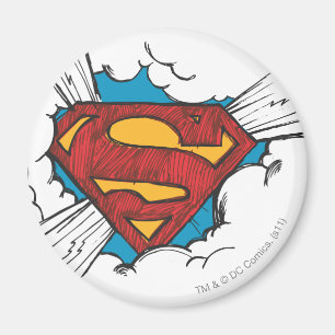 Superman S-Shield   Within Clouds Logo Magnet