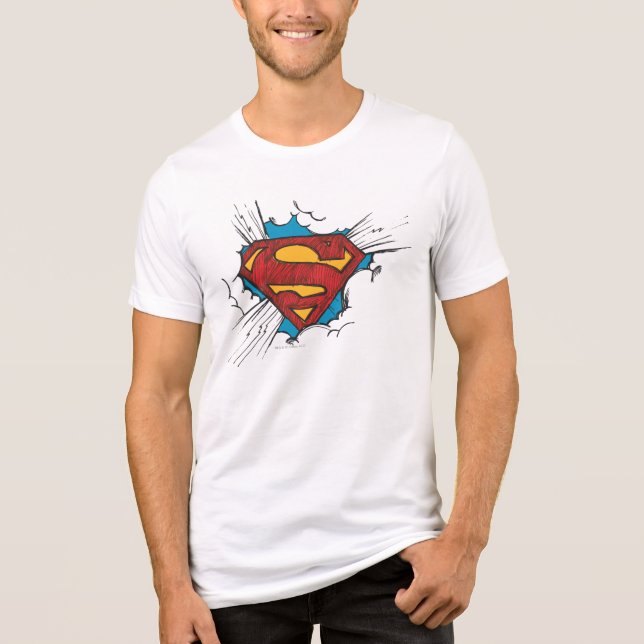 Superman S-Shield | Within Clouds Logo Tri-Blend Shirt (Front)