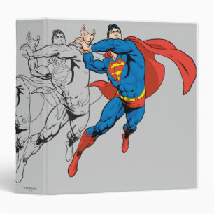 Superman Sketch Color 3 Ring Binder