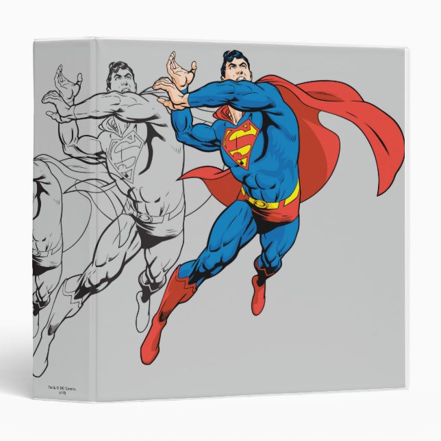 Superman Sketch Color 3 Ring Binder (Front/Spine)