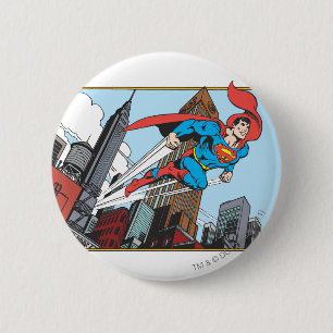 Superman & Skyscrapers Pinback Button
