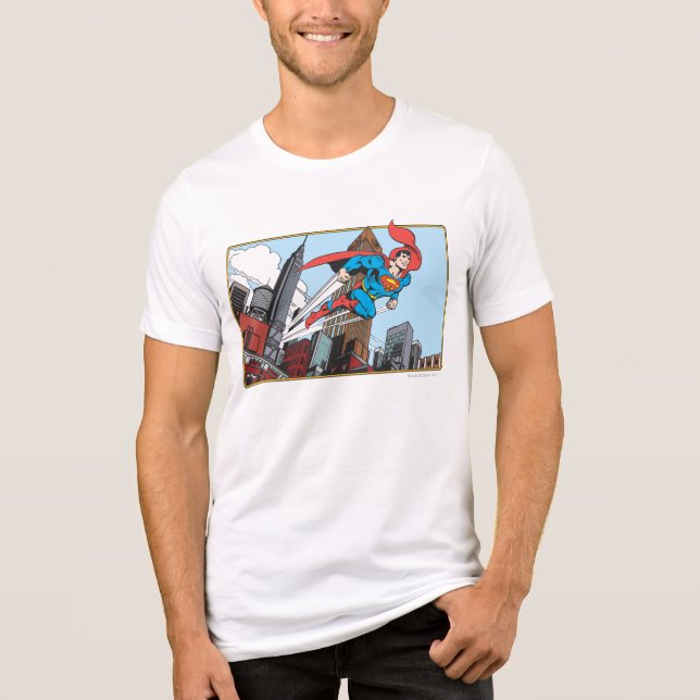 Superman & Skyscrapers Tri-Blend Shirt (Front)