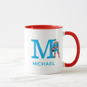 Superman Standing Add Your Monogram & Name Mug