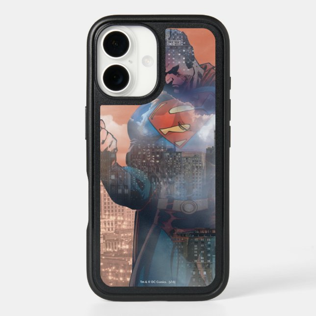 Superman Standing Otterbox iPhone Case (Back)