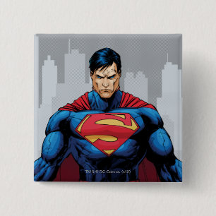 Superman Standing Pinback Button
