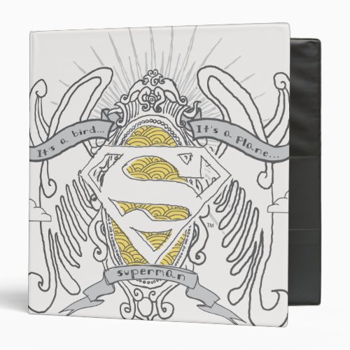 Superman Stylized  A Bird A Plane Logo Binder