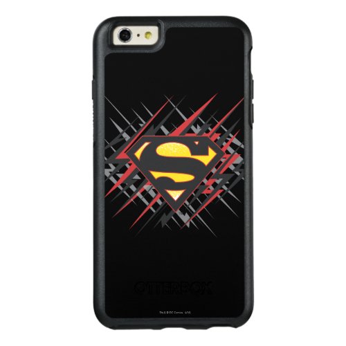 Superman Stylized  Black and Red Strikes Logo OtterBox iPhone 66s Plus Case