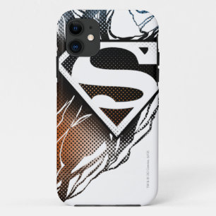 Superman Stylized   Blue Orange Logo iPhone 11 Case