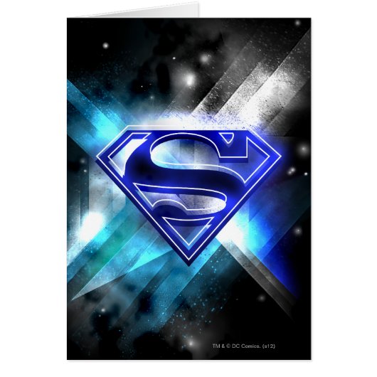 Superman Stylized | Blue White Crystal Logo Cards (Front)