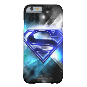 Superman Stylized   Blue White Crystal Logo Barely There iPhone 6 Case