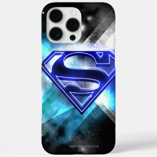 Superman Stylized   Blue White Crystal Logo iPhone 16 Pro Max Case