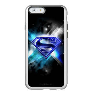Superman Stylized   Blue White Crystal Logo Incipio Feather Shine iPhone 6 Case