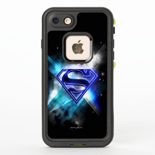 Superman Stylized  Blue White Crystal Logo