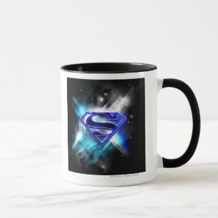 Superman Stylized Blue White Crystal Logo Mug