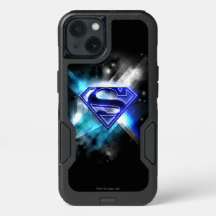 Superman Stylized   Blue White Crystal Logo iPhone 13 Case