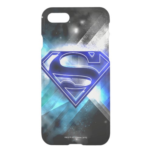 Superman Stylized  Blue White Crystal logo iPhone SE87 Case