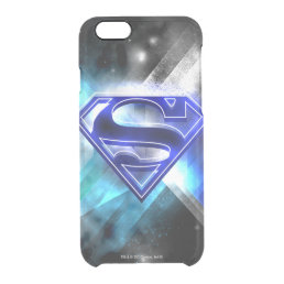 Superman Stylized | Blue White Crystal Logo Clear iPhone 6/6S Case