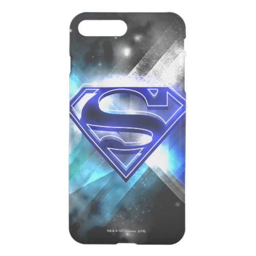 Superman Stylized  Blue White Crystal Logo iPhone 8 Plus7 Plus Case