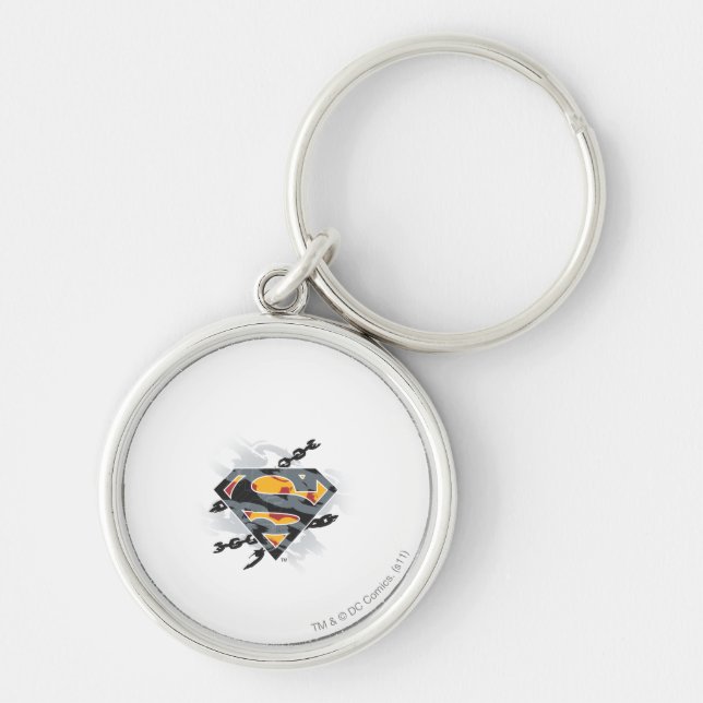 Superman Stylized | Chains Logo Keychain (Front)