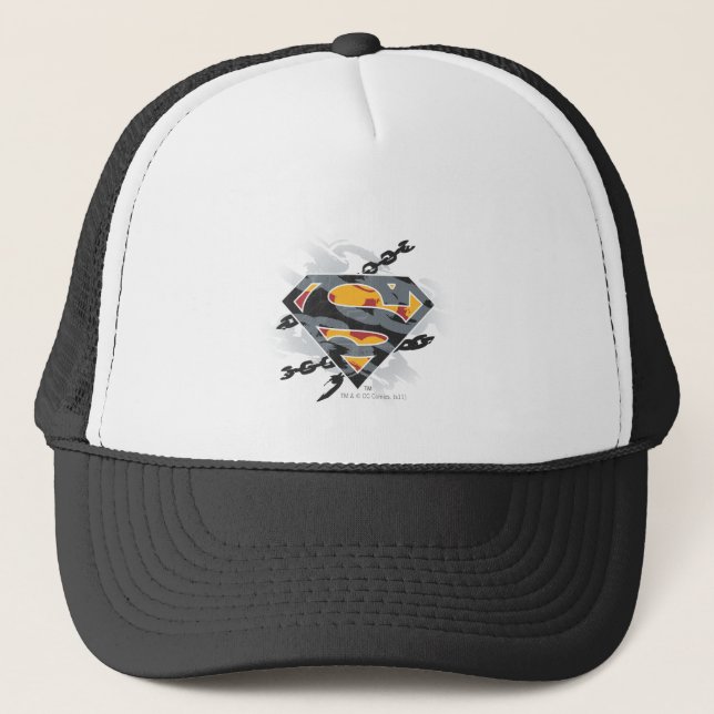 Superman Stylized | Chains Logo Trucker Hat (Front)