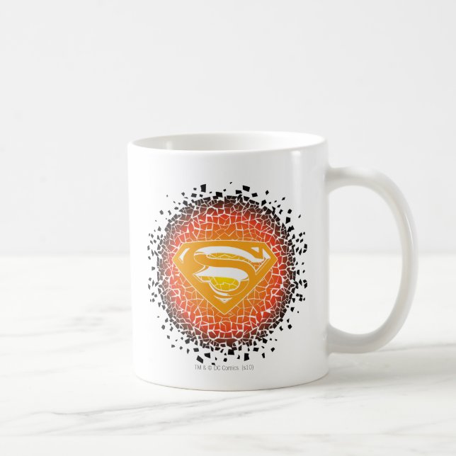 Superman Stylized | Crackle Logo Coffee Mug (Right)